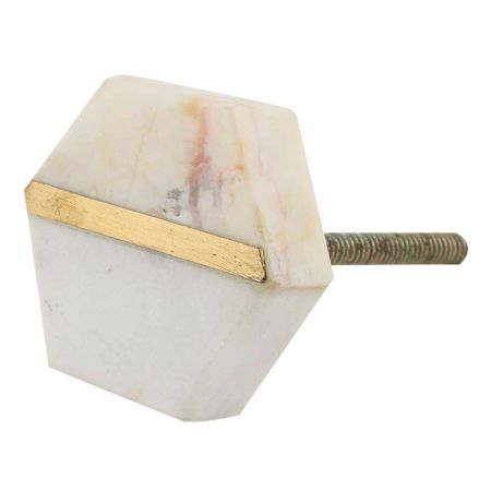 Hexagon Terrazzo Marble Round Cabinet Knobs